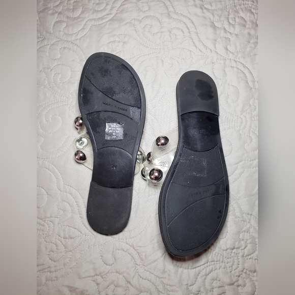 Marc Fisher Clear Studded Strap Slip-on Sandals - Picture 5 of 6